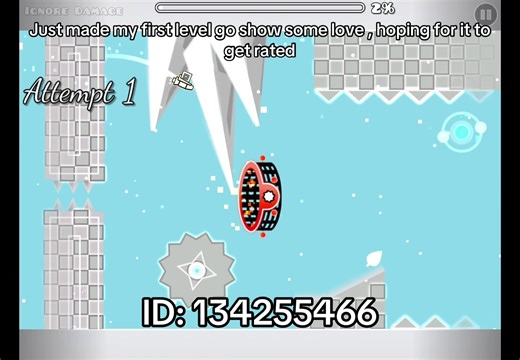 Ik I used ignore damage it was Js for the showcase and the clipping between blocks are intended#fyp #gd #geometrydash #geometrydashlevel