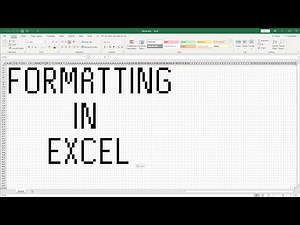 [007] Formatting in Microsoft Excel