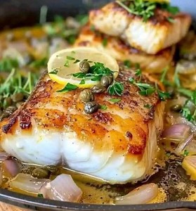 Cod With Garlic Herb Lemon Sauce Recipe: Easy Family Meal (PDF Download) - Etsy UK