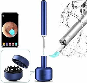 BEBIRD X17 Pro Ear Wax Removal Otoscope 1080P, Endoscope Kit with 9 Ear Pick, Ear Cleaner Camera Otoscope with 6 LED Light for Ear Cleaning, Compatible with iOS, iPhone, iPad, Android Phone (Blue)