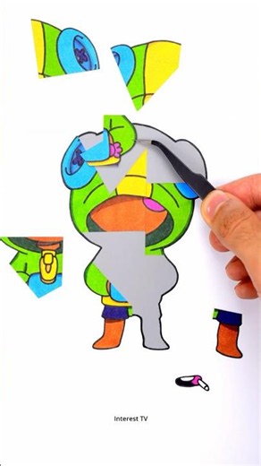 Sprunki Leon Brawl Star phase 2 paper puzzle game #brawlstars #shortsvideo
