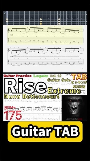 Rise TAB - Extreme Nuno Bettencourt BPM175 #extreme #nunobettencourt #Rise