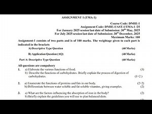 DNHE-1 Solved Assignment 2025 | IGNOU All Master Assignment Solution 2k25 Video