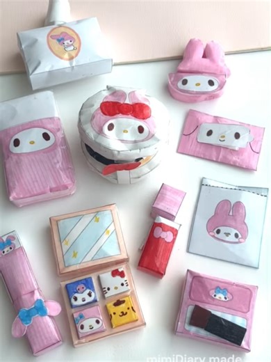 DIY Paper Squishy Fidget ASMR - Sanrio Inspired