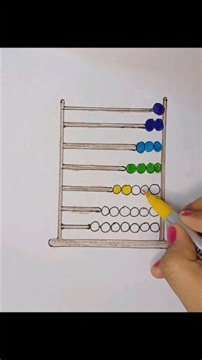 How to draw abacus || Drawing and colouring educational toys for kids #shorts #abacus 🧮