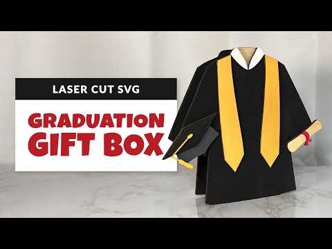 Laser Cut Graduation Gift Box | SVG Money Holder for Glowforge & xTool