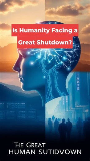 The battery is at 1%. 🔋📉 ​Evolution doesn't keep what it doesn't use. Now that AI is doing our thinking, our biological 'clock speed' is dropping. This is the Great Human Shutdown. ​Quick: Without looking, what color are the socks you're wearing? If you hesitated, the 'Shutdown' has reached your sector. 🧠🔌 ​#evolution #brainfog #scaryfacts #theshutdown #part1