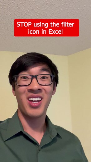 STOP using the filter icon Use this instead #excel #spreadsheet #exceltips #exceltricks