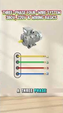 Three-Phase Four-Wire System Explained: 380V, 220V & Wiring Basics⚡️#threephase #electricalwiring