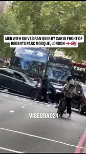 🏴󠁧󠁢󠁥󠁮󠁧󠁿🇬🇧 A knife fight erupted between men outside the London Central Mosque near Regent's Park, escalating when a black car deliberately ploughed into them. One person sustained stab injuries. Police responded to the scene and arrested a 30-year-old man on suspicion of affray. #london #uk #unitedkingdom #england #londoncalling #regentspark | Visegrad24