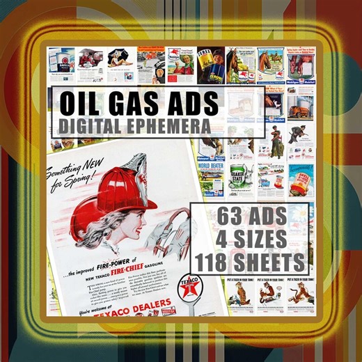 Vintage Oil Gas Station Ads, Printable Ephemera (digital Download) - Etsy
