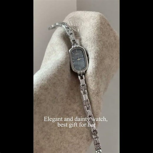WatchwithSun | Dainty Silver Bracelet Watch: The Perfect Touch of Elegant Sophistication #watch