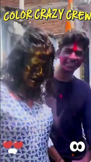 Girls Covered With Sticky Holi Colors