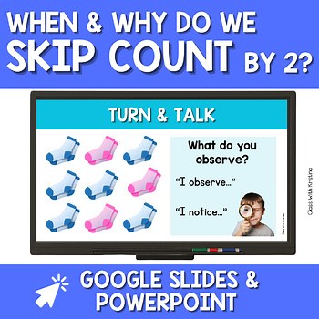 Skip Counting by 2 Google Slides PowerPoint | Fun 2nd Grade Math Lesson Activity