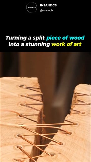 INSANE.cb | Follow @insane.cb for daily insane videos 🪵 From Cracked to Captivating: The Art of Wood Restoration Who says a split is the end of the... | Instagram