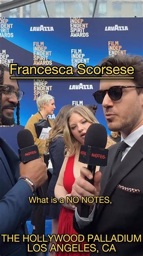 NO NOTES on Instagram: "Francesca Scorsese, the first daughter of cinema, shares her NO NOTES movie, talks WE ARE WHO WE ARE, and shares the last thing she taught @martinscorsese_ At @filmindependent Spirit Awards! #francescascorsese #martinscorsese #movies #movie #independentspiritawards"