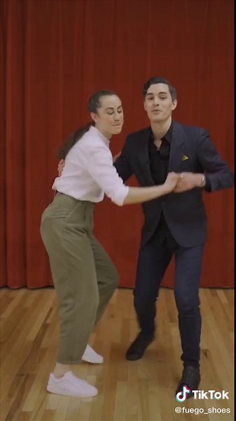 Learn to Lindy Hop 💃 🕺 with Sam and Brian. See the full tutorial at Fuegoshoes.com #learntodance #lindyhop #trythis #dancers #learnsomethingnew