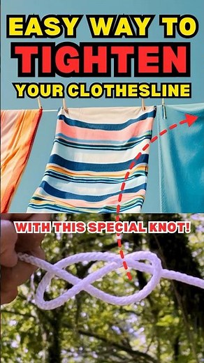 Easy Way to Tighten Your Clothesline with this Special Knot!