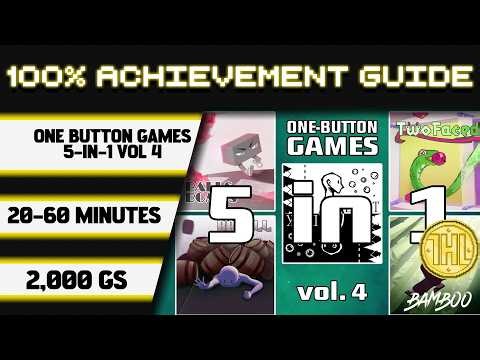 One Button Games 5-in-1 vol. 4 100% Achievement Walkthrough * 2000GS in 20-60 Minutes *