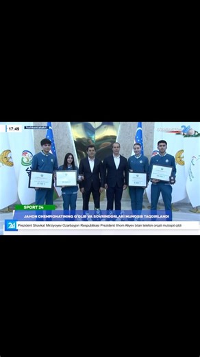 Uzbekistan Karate WKF Official page | OAV biz haqimizda! “O’zbekiston 24” telekanalida jahon chempionatlarining g’olib va sovrindorlari e’tirof etilgani haqidagi lavha efirga... | Instagram