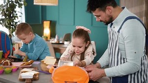 Little Girl Puts Lunch Box Her Stock Footage Video (100% Royalty-free) 3698710359 | Shutterstock