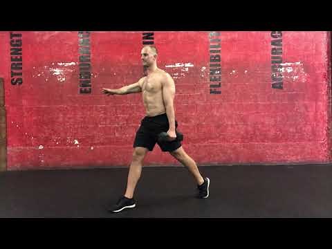 One arm dumbbell split squat: contralateral