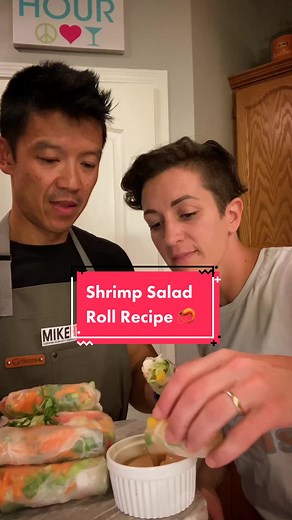 Shrimp Salad Rolls with Peanut Sauce Recipe