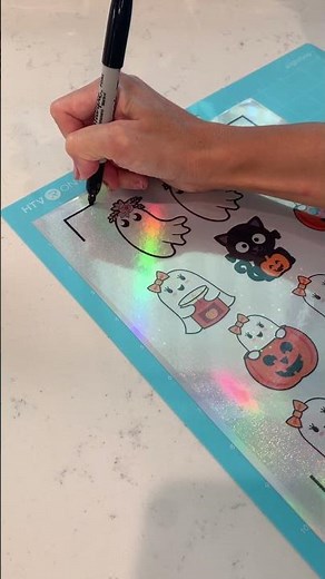 Currently putting Halloween stickers on all the things 🧡👻 #cricut #halloweencrafts #cricutstickers