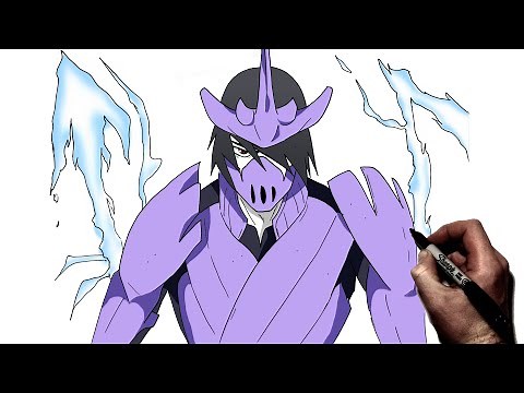 How To Draw Sasuke (Susanoo Armor) | Step By Step | Naruto