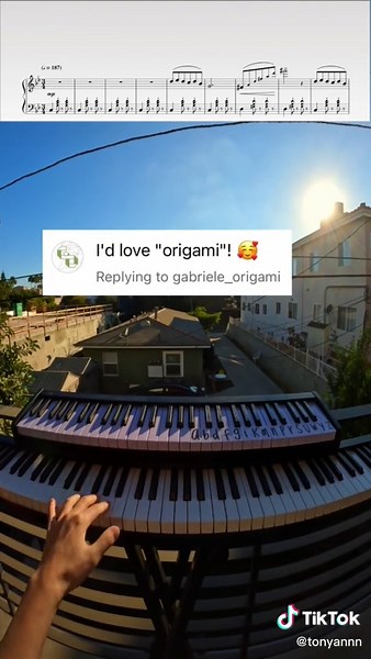 Japanese Origami Piano Cover | Beautiful Song Arrangement