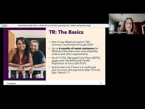 Transitional Rent Peer Learning Series HMIS and Data Sharing