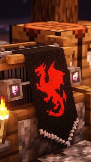 How to make a Dragon Banner! 🐉🚩 Art in Minecraft. #Banner #Design #Art #CoolBuild #shorts