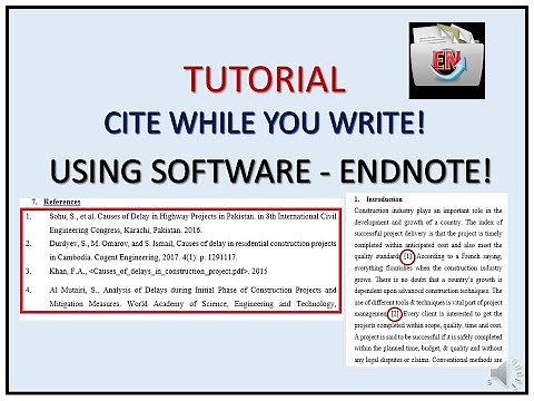 Adding references/citations to assignments, research papers and thesis | EndNote Tutorial.