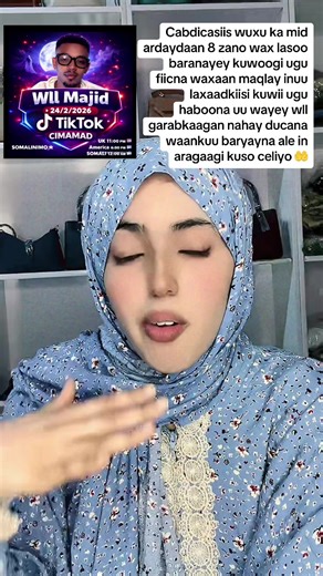 ‏@Wll majid😍 ilaahay aragaagi kuso celi wll🤲