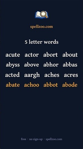 5 Letter Words | The Complete List #Shorts