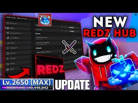 Script REDZ HUB Blox Fruits No Key 2026 🌐 Auto FARM, AUTO DUNGEON, RAID - Script Blox Fruit Mobile