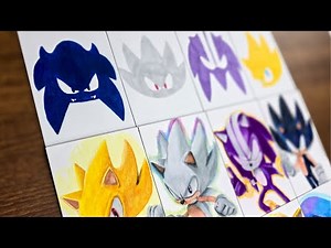 Drawing SONIC Transformations Icons VS Realistic