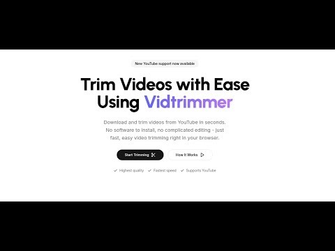 How Vidtrimmer.com works