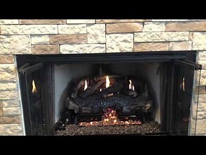 Real Fyre Charred Frontier Oak Vent Free Gas Logs - Actual Customer Video