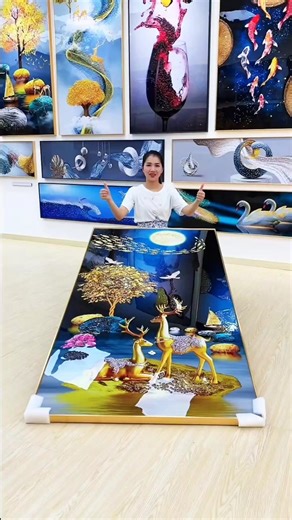 Smart Crystal Wall Painting That Lights Up When You Speak #SmartHome #WallDecor #LEDLights #shorts