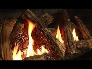 Grand Traditional Logs & Grey Brick Liner | Valor LT1 Gas Fireplace