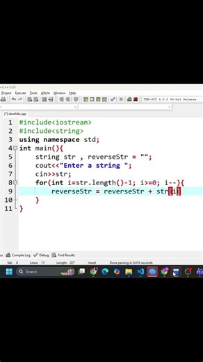 Reverse a String in C++ | C++ Programming Short
