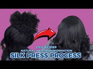 Silk Press Process | Step-by-Step Natural Hair Transformation ✨