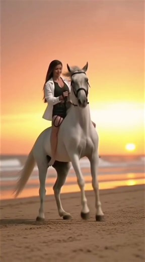 Golden Hour Magic: Romantic Horse Ride at Sunset 🧡 | Short & Sweet Moment