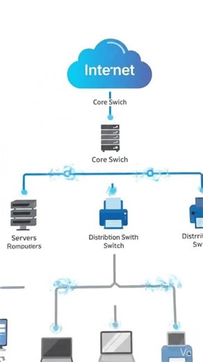 “Basic Computer Networking Diagram – Simple & Clear Topology”|@saai computers