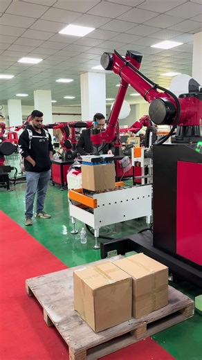 Six-axis collaborative palletizing robot: fast and affordable. #cobot palletizing robots