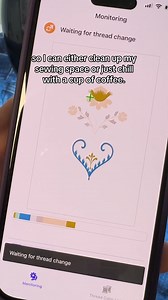 Monitor your projects on the Aveneer EV1 with the My Stitch Monitor App! 🤳 You can relax or even step away from your machine while still tracking the progress of your design and receiving notifications about thread changes, errors, and project completion. Visit your local dealer to see the Aveneer experience: https://bit.ly/3MdpVFz | Brother Sews