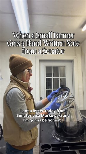 Kelli Foreman | Alaska Small Farm Life on Instagram: "So unexpected and so appreciated! Thank you @senlisamurkowski for caring about the Alaskan Farmers!"