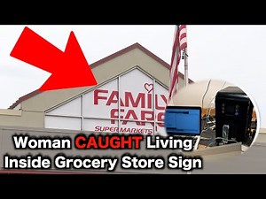 Homeless Woman Builds Home Inside Sign