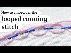 looped running stitch - embroidery stitch 80